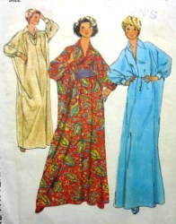 7914 7180 77 ONE SZ FLOOR CAFTAN,CUMMERBUND PATTERN -48''B